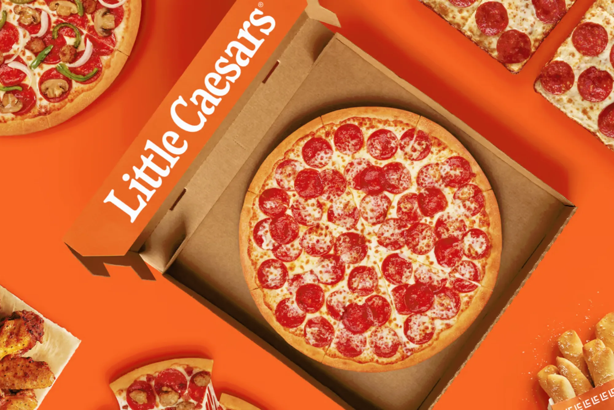 how many slices come in a little caesars pizza