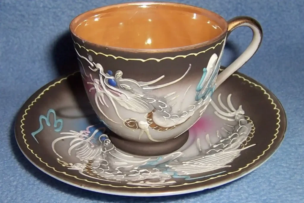 Japan Lusterware Tall Three-Footed Tea Cup